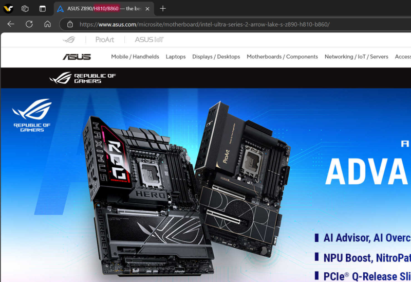 ASUS, MSI и ASRock выпустят бюджетные материнские платы Intel B860 и AMD B850/B840 в следующем году