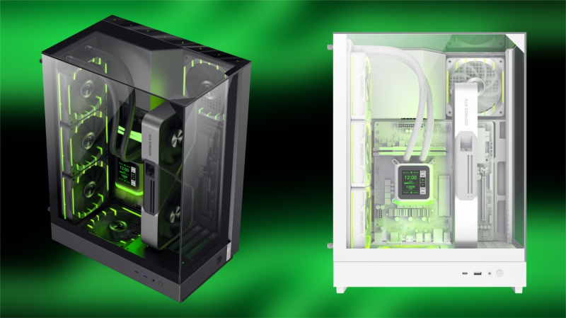 Корпус GAMEMAX T20 micro-ATX сочетает панорамный вид с интересным разворотом материнской платы на 90 градусов