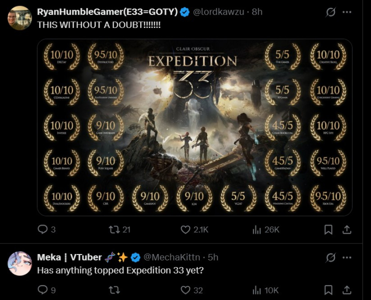 Игроки уже называют Clair Obscur: Expedition 33 лучшей игрой 2025 года